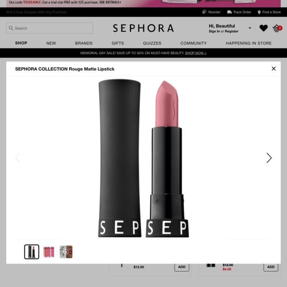 Sephora Rouge Matte lipstick